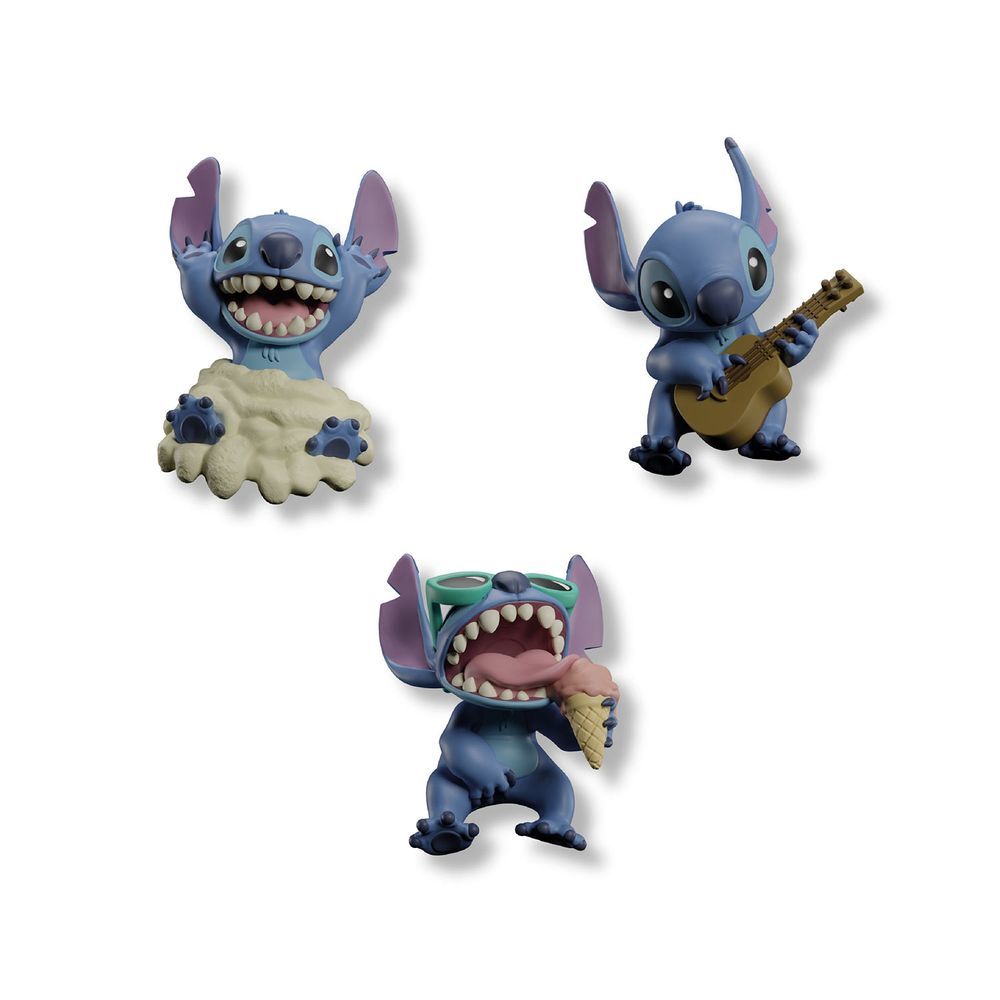 set of 3 3d stitch magnets disney