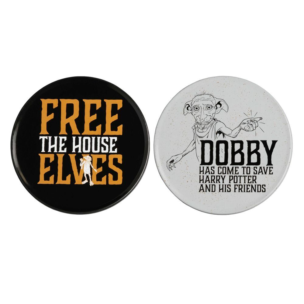 set of 2 dobby harry potter coasters