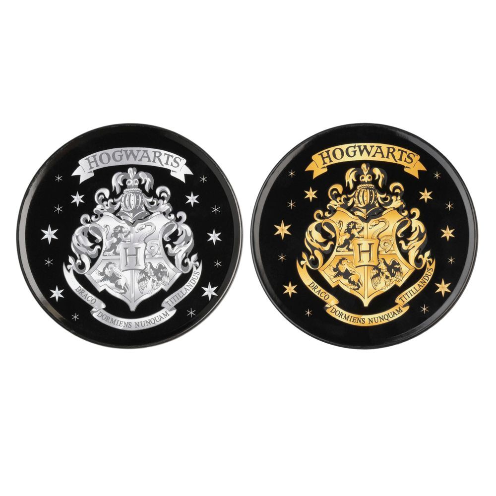 set of 2 hogwarts harry potter coasters