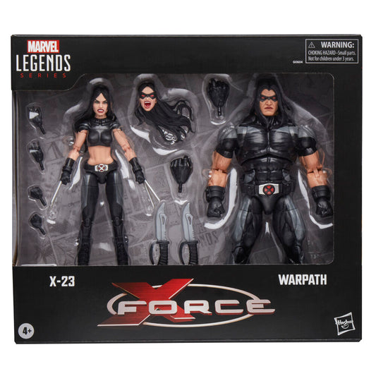 Blisterpackung mit 2 Figuren x 23 & Warpath X Force Marvel Legends 15cm
