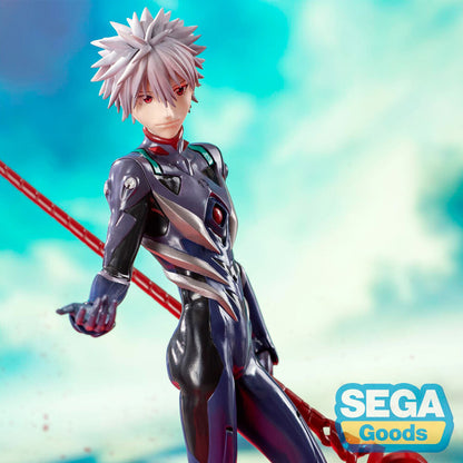 Figura Kaworu Nagisa X Lança de Longinus Luminasta Evangelion 3.0 + 1.0 Três Vezes no Tempo 21cm