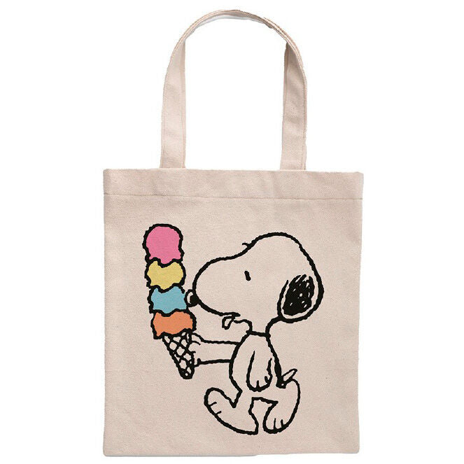 ice cream snoopy peanuts shopping bag