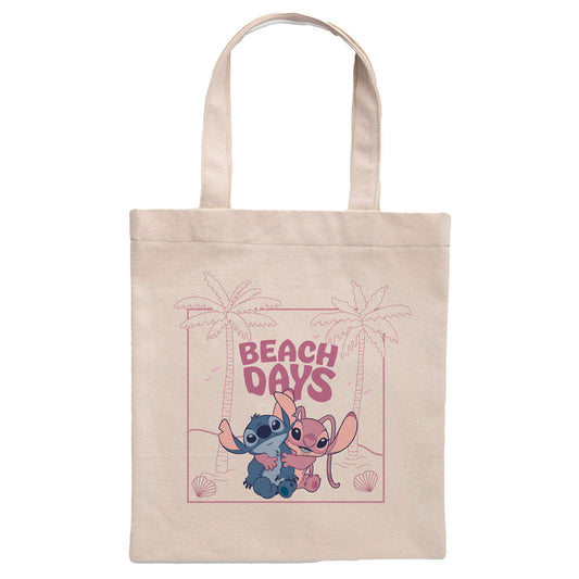 beach days angel & stitch disney shopping bag