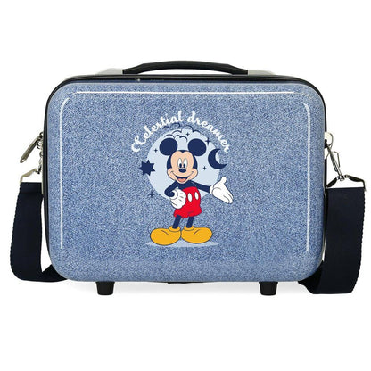 disney mickey mouse dreamer denim abs toiletry bag