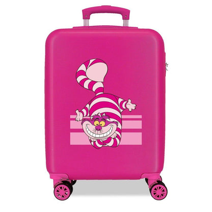 disney alice in wonderland cheshire abs trolley suitcase 55cm