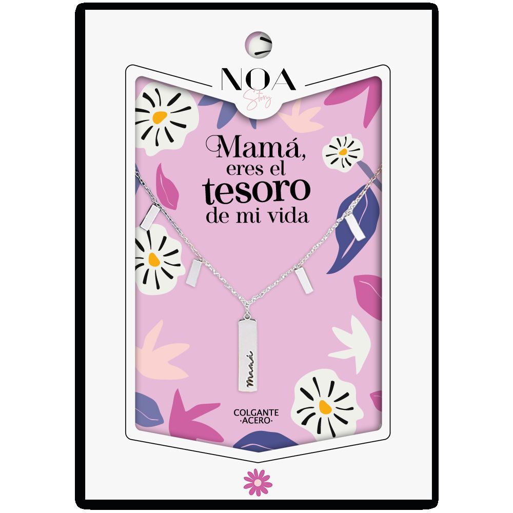 mama pendant  silver plated steel  mama  you are the treasure of my life