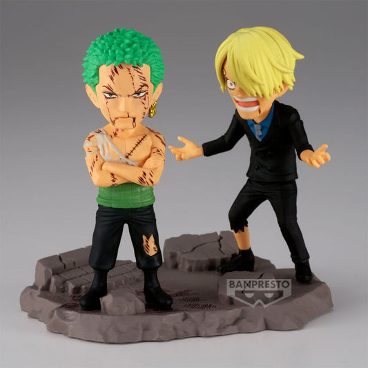 Figura Roronoa Zoro e Sanji One Piece 8cm