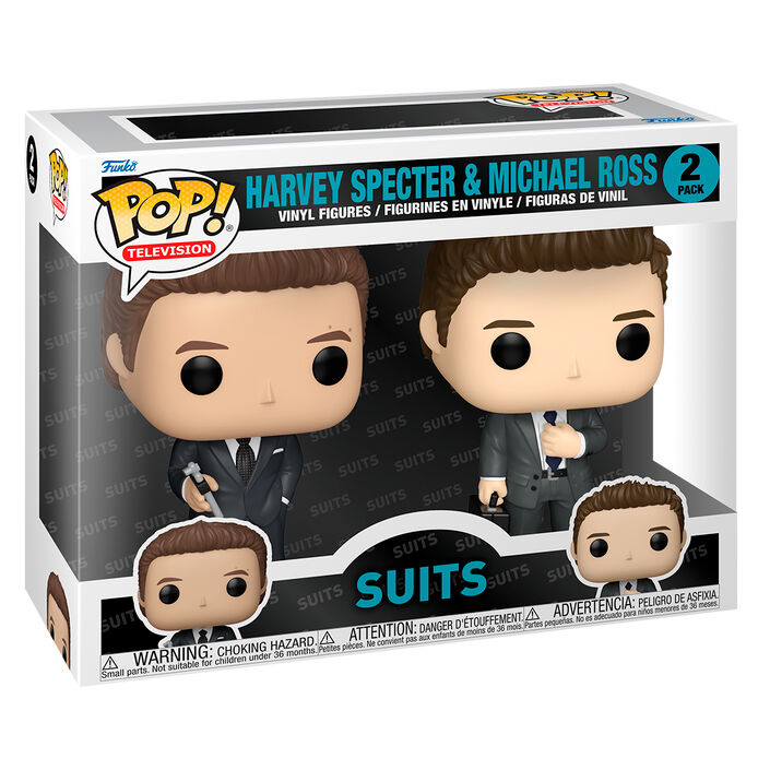 Blister 2 POP figures Suits Harvey Specter & Michael Ross
