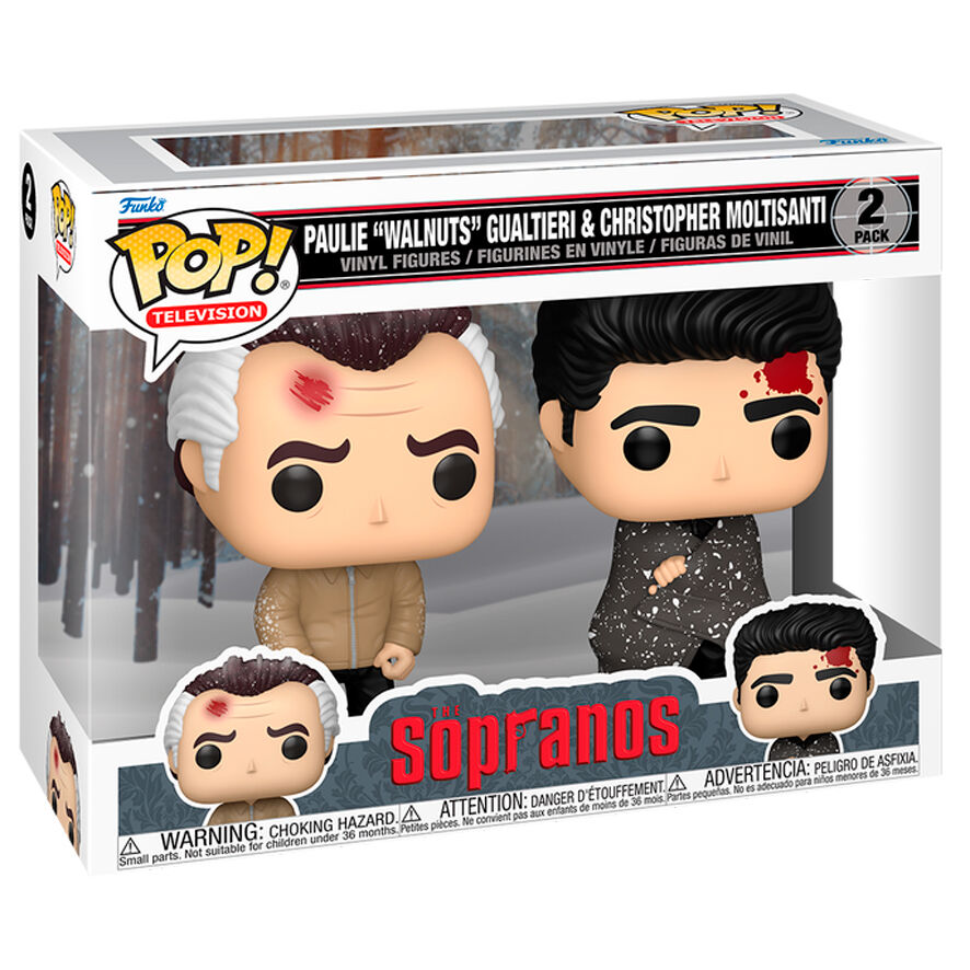 blister 2 pop figures the sopranos paulie walnuts gualtieri & christopher moltisanti