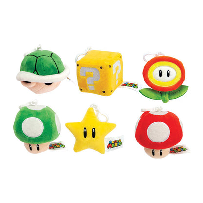 icons super mario bros plush keychain 10cm assorted
