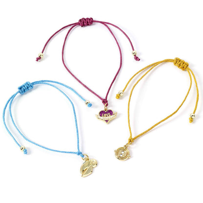 set of 3 harry potter golden snitch friendship bracelets