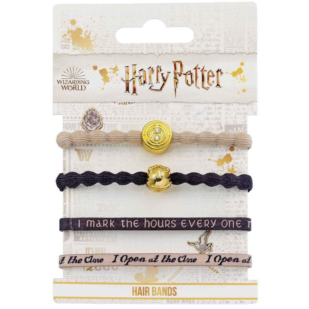 Blister pack of 4 Time Turner Harry Potter hair ribbons