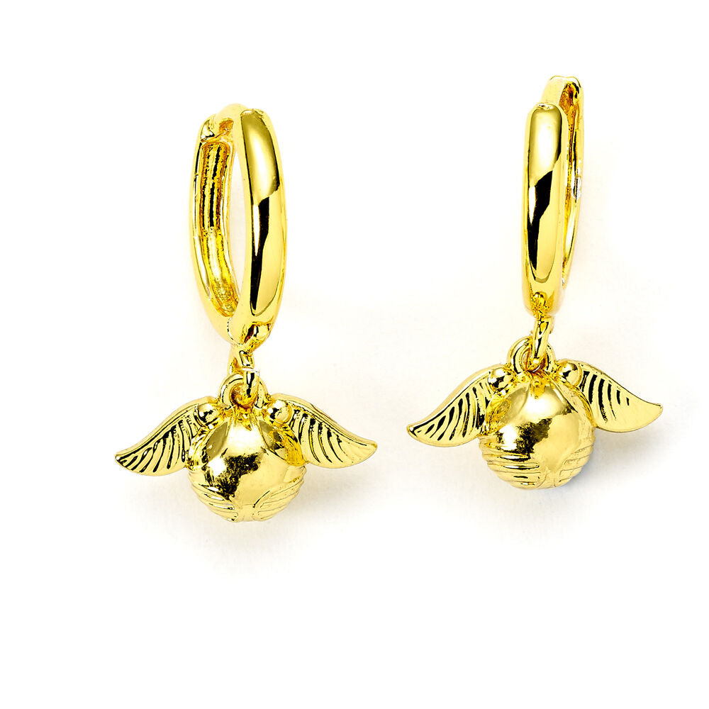 harry potter golden snitch earrings