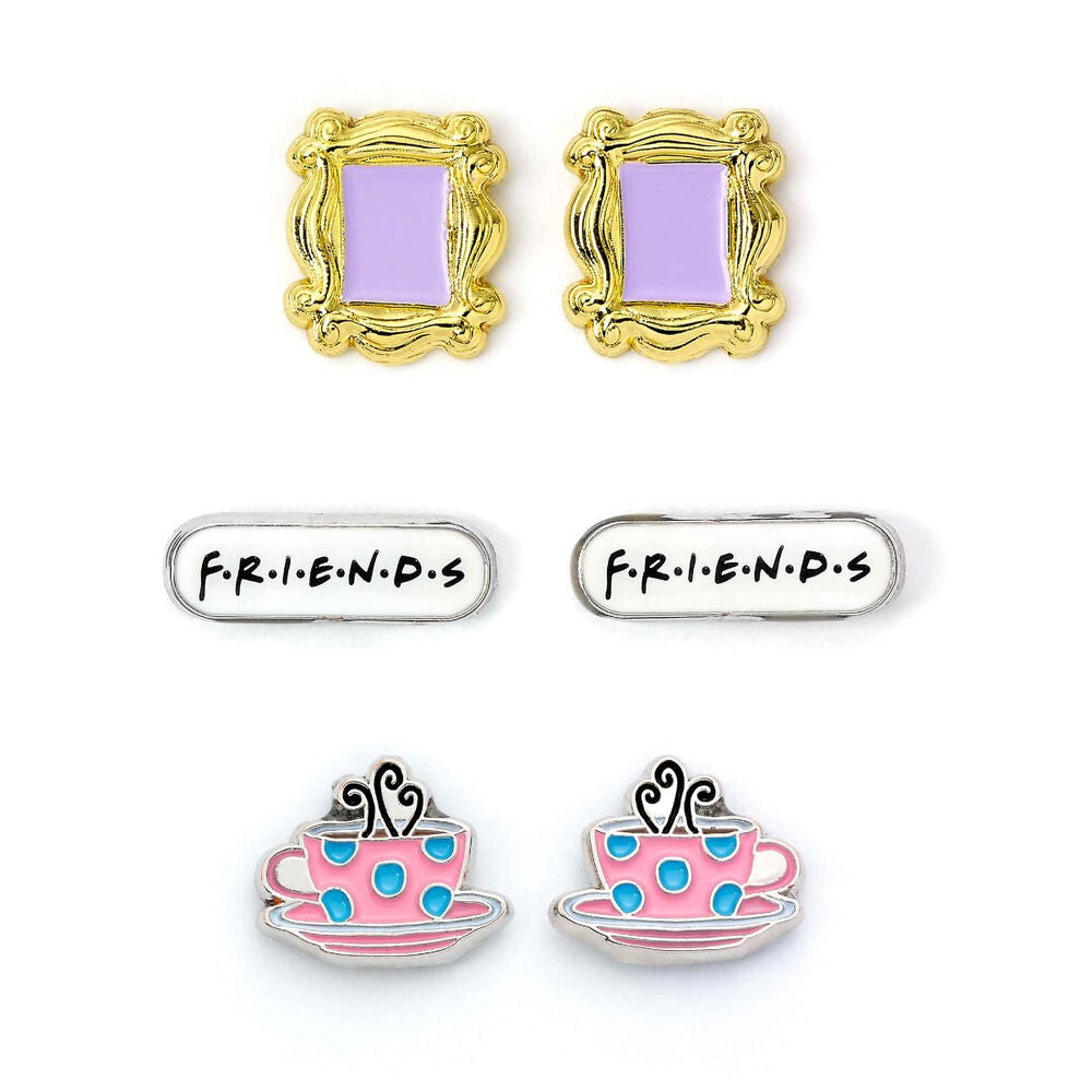 set of 3 pairs of friends earrings