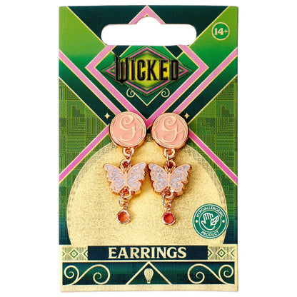 glinda wicked butterfly earrings