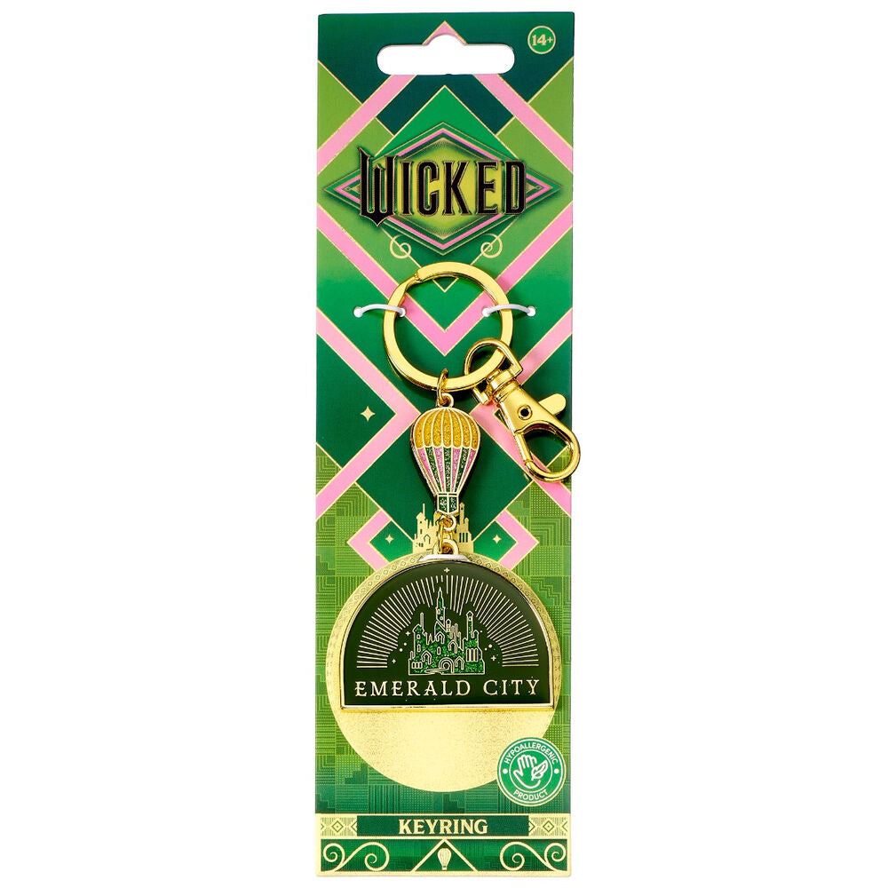 Hot Air Balloon Emerald City Wicked Keychain