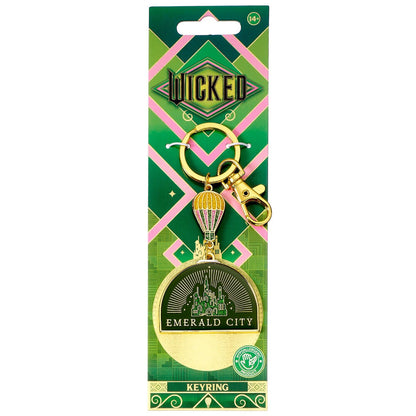 Hot Air Balloon Emerald City Wicked Keychain
