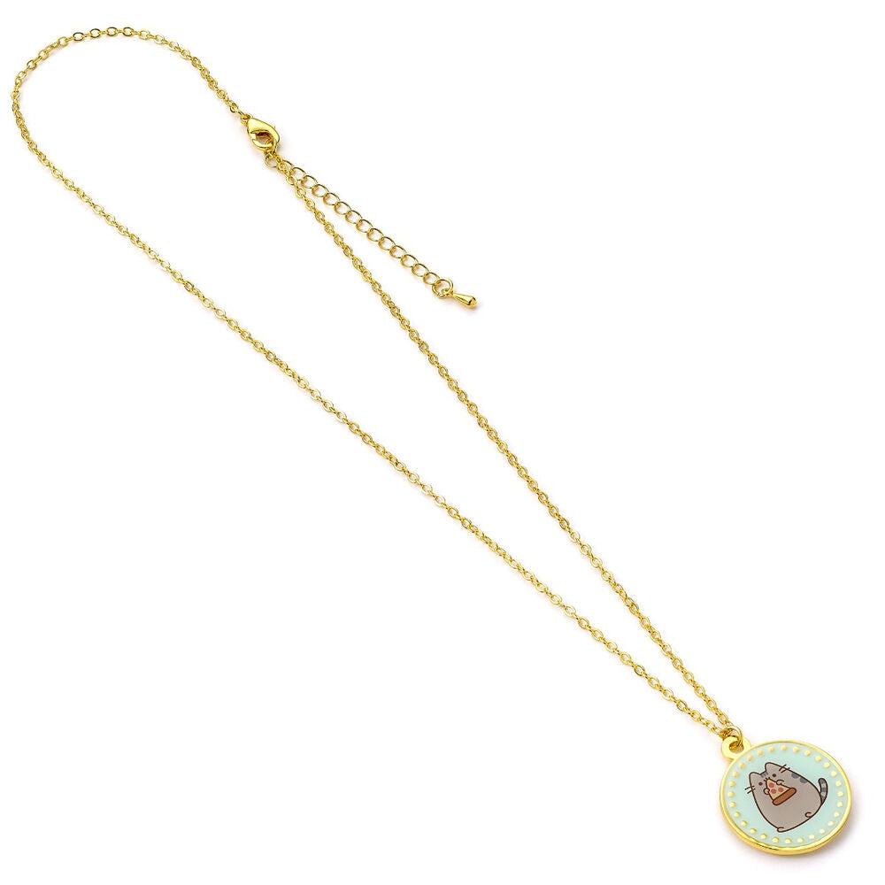 pusheen pizza pendant