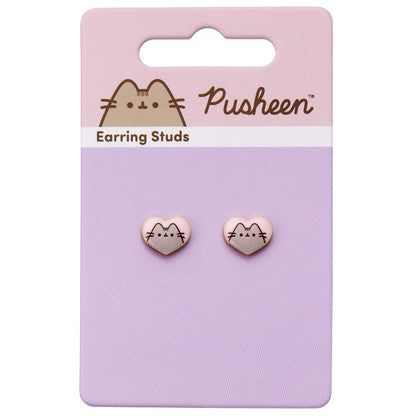 pusheen heart earrings