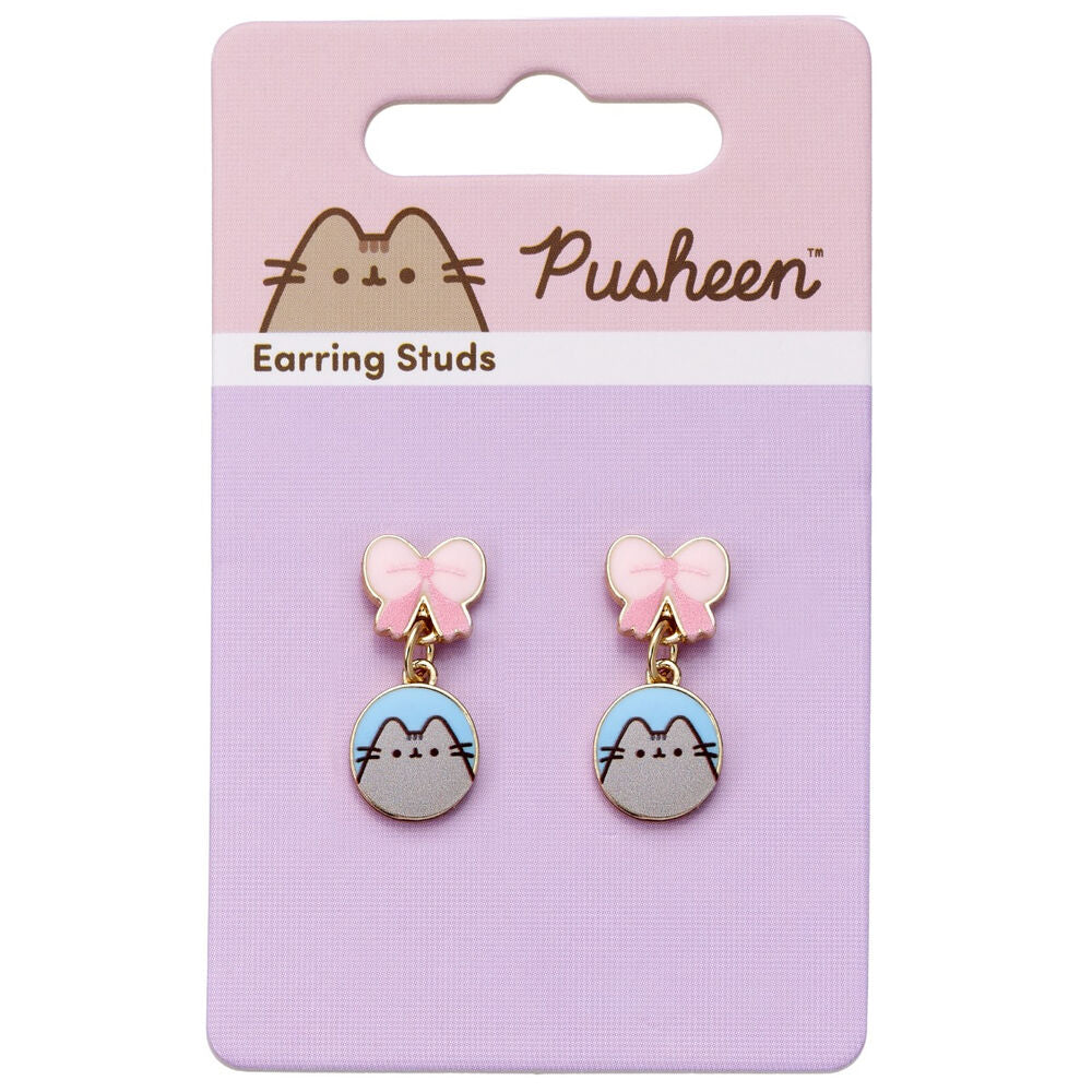 pusheen bow earrings