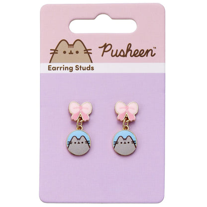 pusheen bow earrings