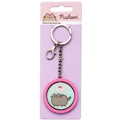 hi bye pusheen keychain