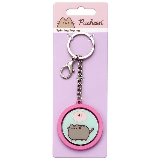hi bye pusheen keychain