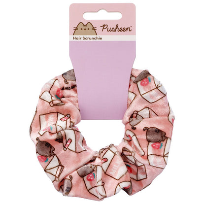 pusheen strawberry milk hair tie