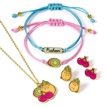 Pusheen BraceletsEarrings Pendant Set
