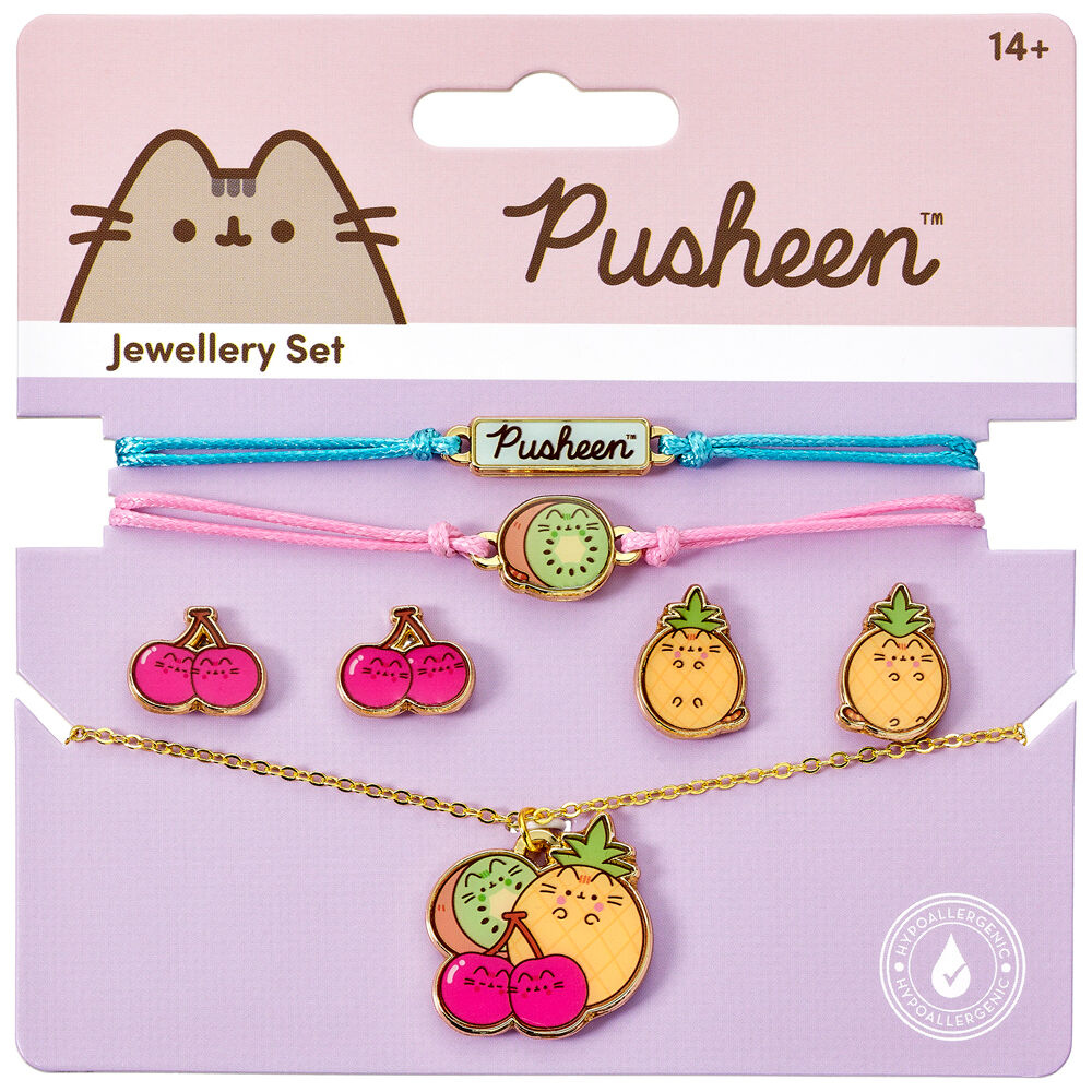 Pusheen BraceletsEarrings Pendant Set