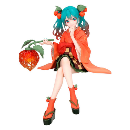 figure noodle stopper hatsune miku flower fairy winter cherry hatsune miku 15cm