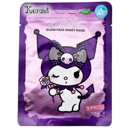 glow kuromi hello kitty facial mask