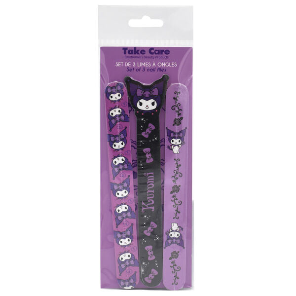 kuromi hello kitty 3 piece nail file set