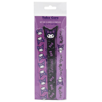 kuromi hello kitty 3 piece nail file set