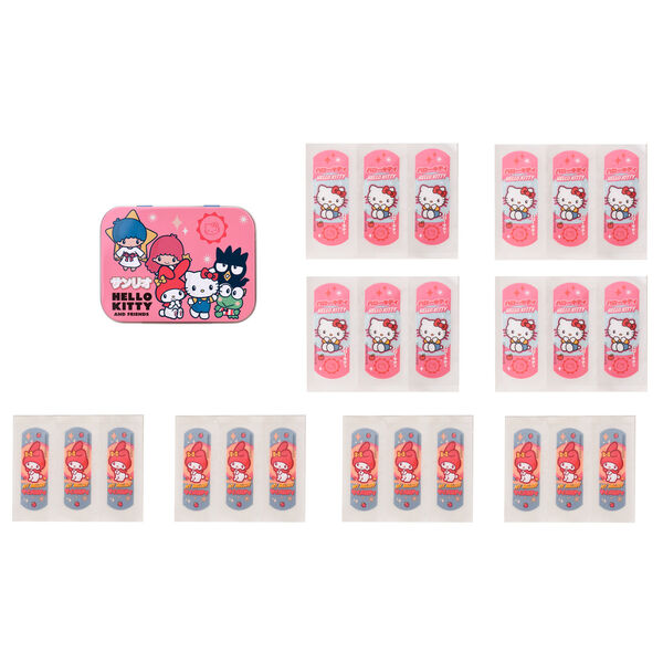 Caixa de Band-Aids de Metal da Hello Kitty e Amigos