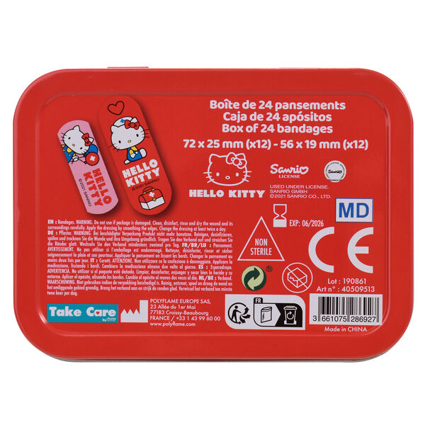Hello Kitty Metalowe pudełko z plastrami
