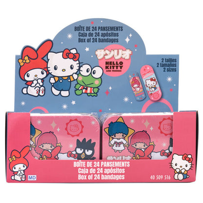 Caixa de Band-Aids de Metal da Hello Kitty e Amigos