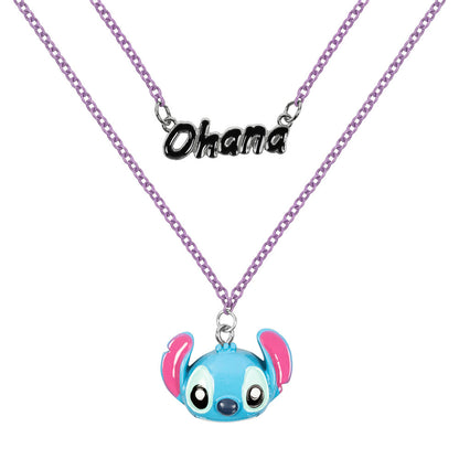 set of 2 disney stitch pendants