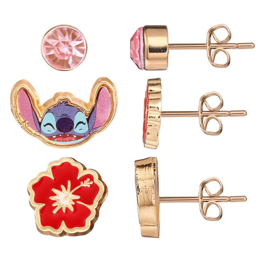 Zestaw 3 par kolczyków Stitch Disney