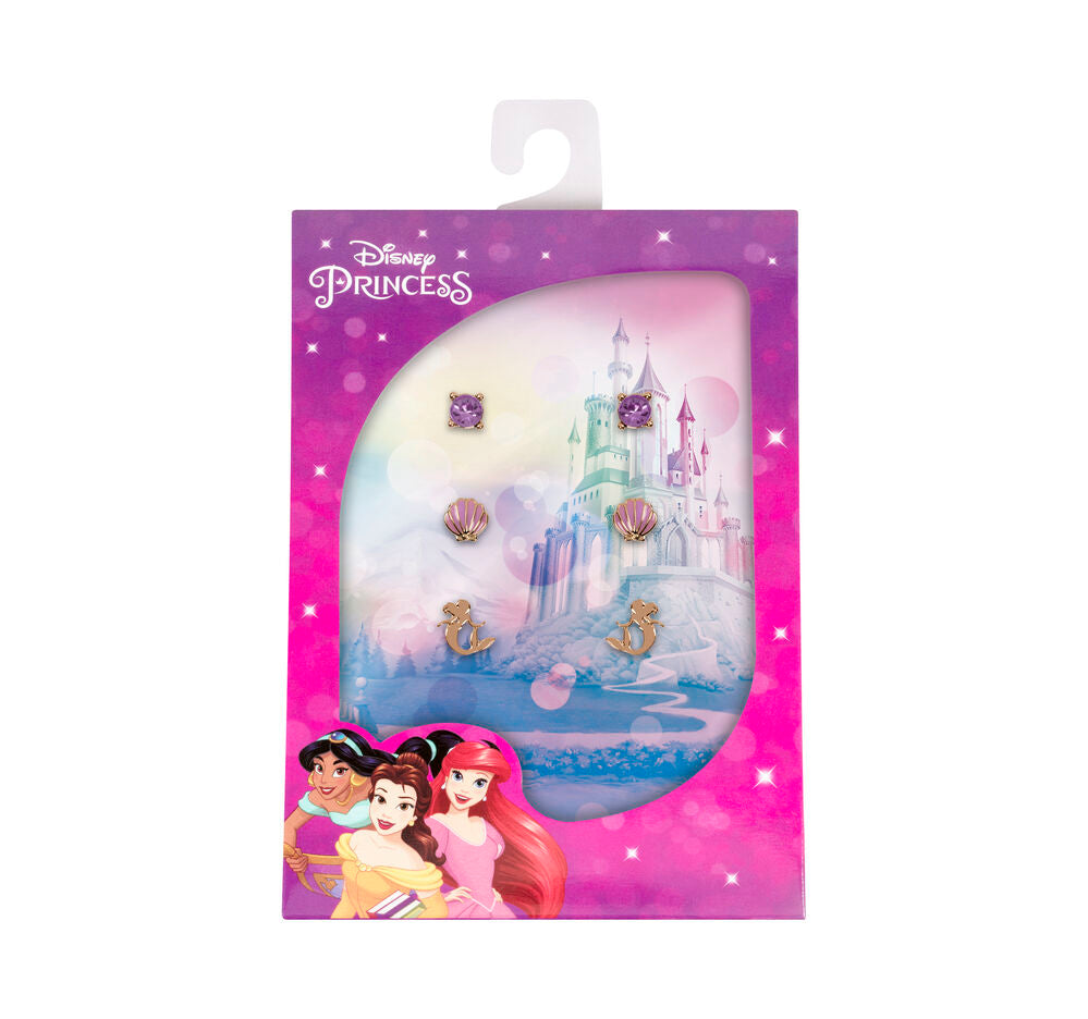 Ensemble de 3 paires de boucles d'oreilles La Petite Sirène de Disney