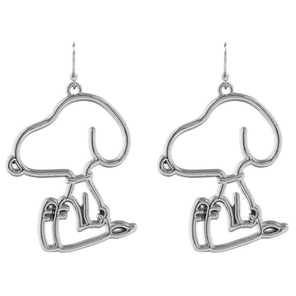 snoopy silver earrings