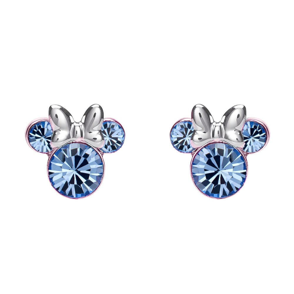 Minnie Mouse Disney silver earrings for December