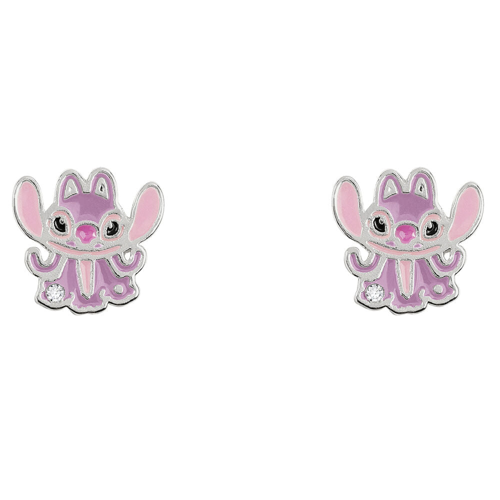 disney angel stitch silver earrings