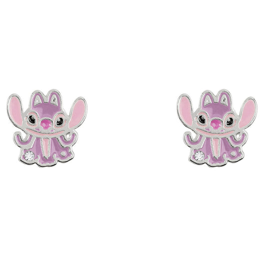 disney angel stitch silver earrings