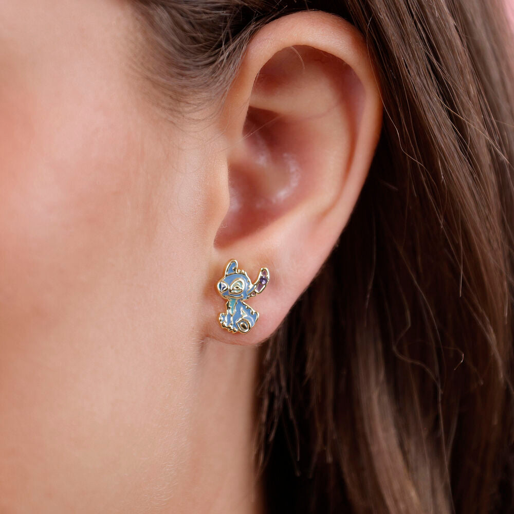 Disney Angel & Stitch silver earrings