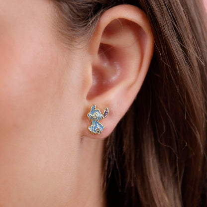 Disney Angel & Stitch silver earrings