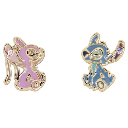 Disney Angel & Stitch silver earrings