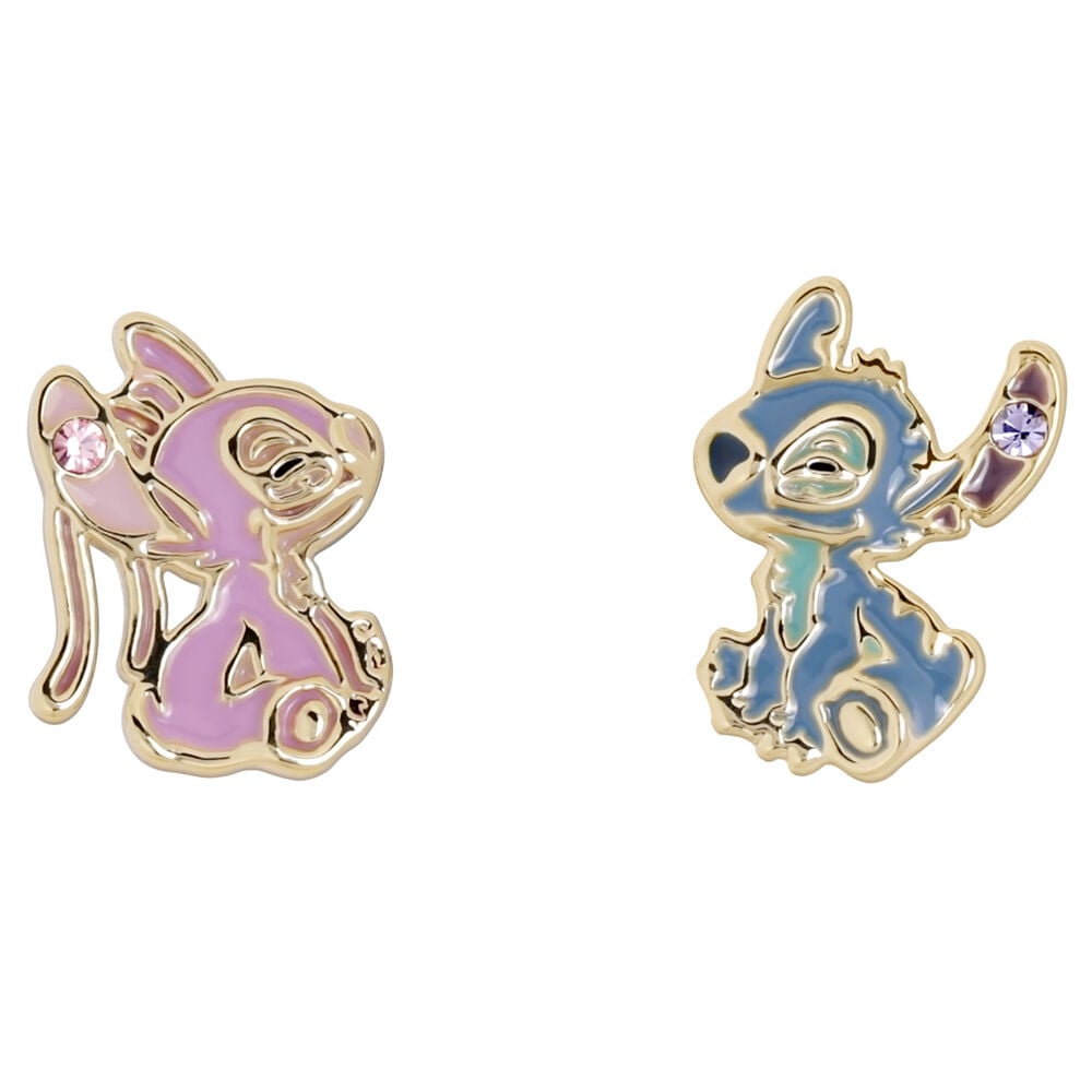 Disney Angel & Stitch silver earrings