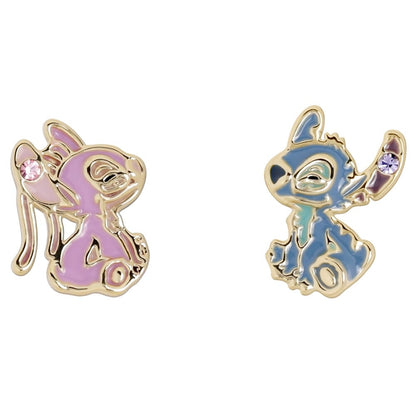 Disney Angel & Stitch silver earrings