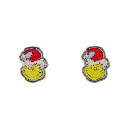 Weihnachtsset mit Grinch Anhänger und Ohrringen